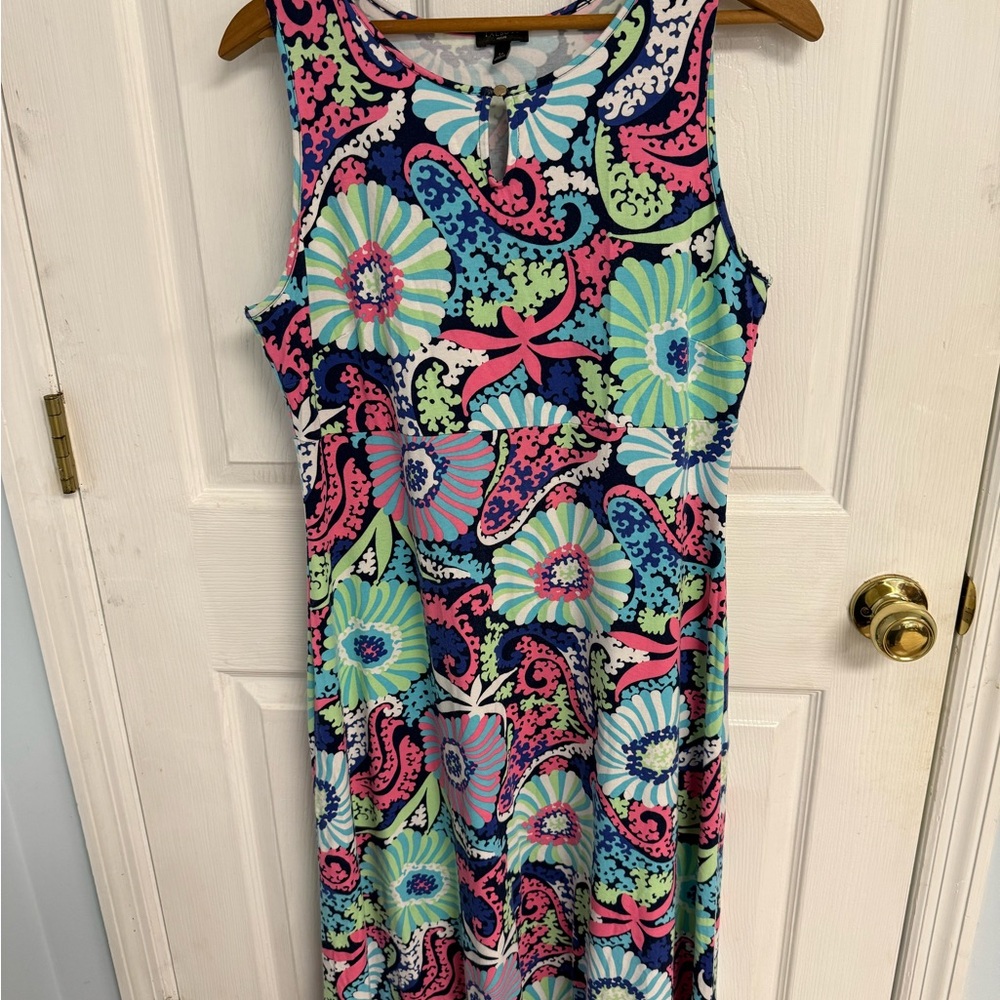 Talbots Colorful Paisley Maxi Dress LP